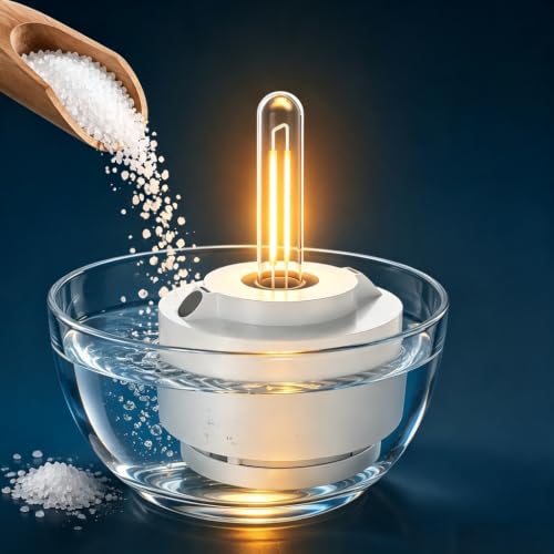 Salt Water Lamp, STEM Kit for Teens,Hydro-Powered Light (White)
