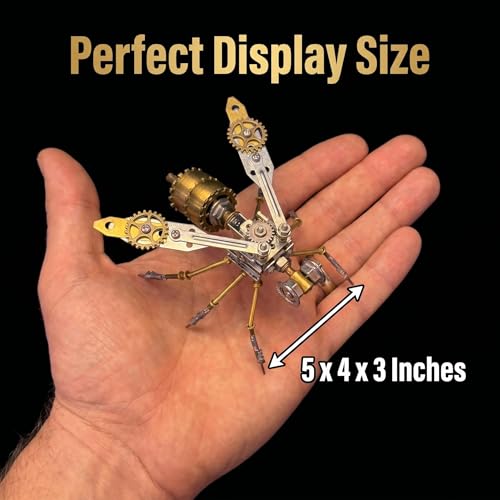 3D Metal Puzzles for Adults Teens-160+Pcs-Mechanical Wasp Bee Insect Models-3 Hours to Build-Ideal for Birthday Gifts and Decorations(Mechanical Wasp A) - style: Mechanical Wasp A