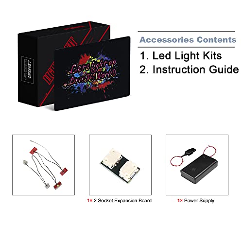 BrickBling LED Lighting Compatible with Lego Speed Champions Pagani Utopia 76915 Race Car; New 2023 Light kit Compatible with Lego Pagani Utopia; Light up Your 76915-No Model - style: 76915 Light