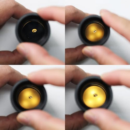 Double Lens Polariscope, Portable Gemstone Polariscope 93mm Lenght with Built-in LED Professional Handheld Polariscope for Optical Properties Tool for Jeweler, Gemologist to Identifies Gemstones