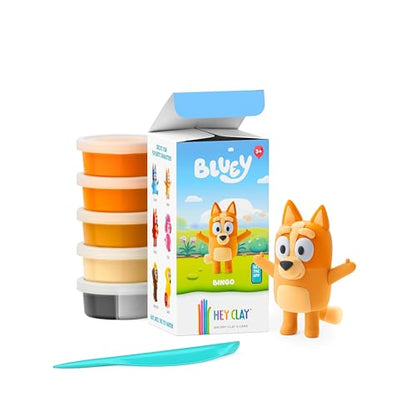 HEY CLAY Air Dry Clay Modeling Magic Clay Kit for Kids 3+, Bluey & Friends - color: Bingo