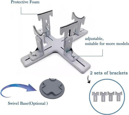 Stand for Model Airplanes for Display Making and Painting,Model Building Berth jig,Tray for Part of 1/72, 1/48(Grey+Swivel Base) - color: Grey+swivel Base