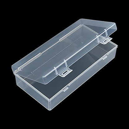 6 Pack Rectangular Clear Plastic Storage Containers - size: 7.28 x 3.54 x 1.77 inch