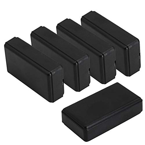 LeMotech 5Pcs ABS Plastic Electrical Project Case Power Junction Box, Project Box Black 2.0 x1.1x 0.6 inch (50 x 28 x 15 mm) - size: 2.0" x1.1"x 0.6"(5pc)