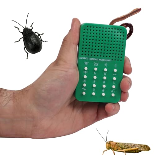Insect Noisemaker with 16 Sounds, Buzzes, Cricket Chirps, Hisses - Portable Bug Electronic Sound - Insect Themed Sound Effects Board for Kids, Birthday Noise Maker Toy Gift Insectos De Juguete