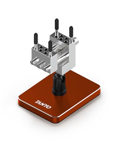 TANYO Mini Bench Vise, Precision 360° Rotating, Table Top Hobby Clamp,Red - color: Red