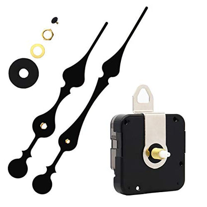 Youngtown 12888 Quartz Clock Mechanism Replacement 41/64" Shaft Clock Parts - size: 41/64 inch total shaft length