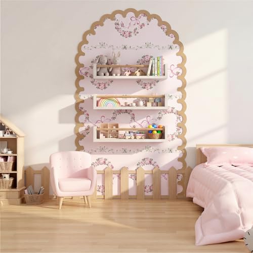 Novabright Unfinished Wood Arch Trim, 60 x 36 Inch, Wave - size: 60 x 36 Inch, style: Wave