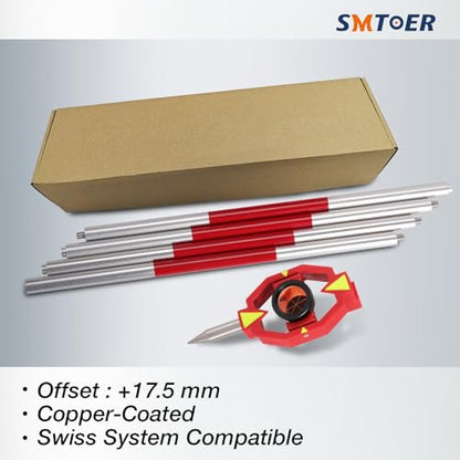 Mini Survey Prism Set, 17.5 mm Offset, 4 Rods - size: 17.5 mm