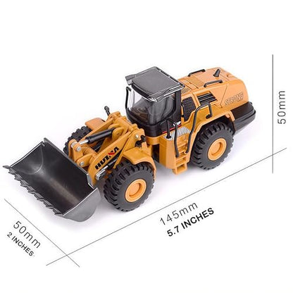 Gemini&Genius Small‑Size Wheeled Loader Heavy‑Duty Construction Site Toy - color: 1:60 Loader