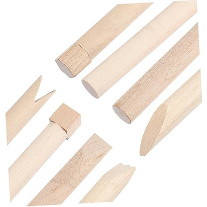 Garneck 12pcs Wooden Clay Sculpting Tools Set for Kids