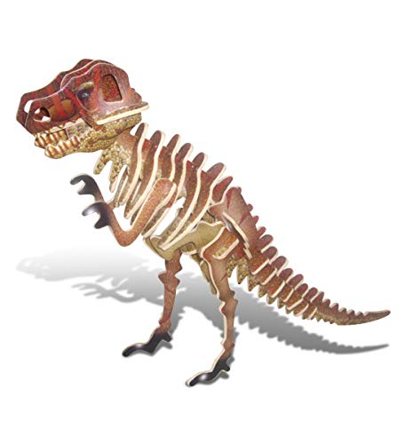 Puzzled Tyrannosaurus Wooden 3D Puzzle Construction Kit for Kids and Adults