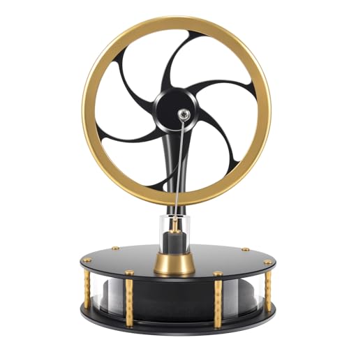 Low Temperature Stirling Engine Classroom Teaching Stirling Engine Kit Steam Heat Educational Model Adult Desktop Educational Toys Brass Aluminum Stirling Engine-HZZ92 Pro Black - color: Pro Black