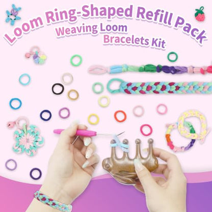 STAOVA 2400 Pcs Cloth Loom Bands Refill for Weaving Loom Bracelets Kit - style: Loom Loops Refill 2