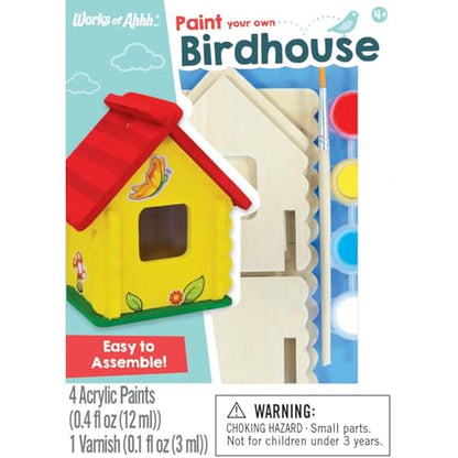 Works of Ahhh Mini Craft Set - Bird House Build & Paint Family Craft Set - style: Birdhouse