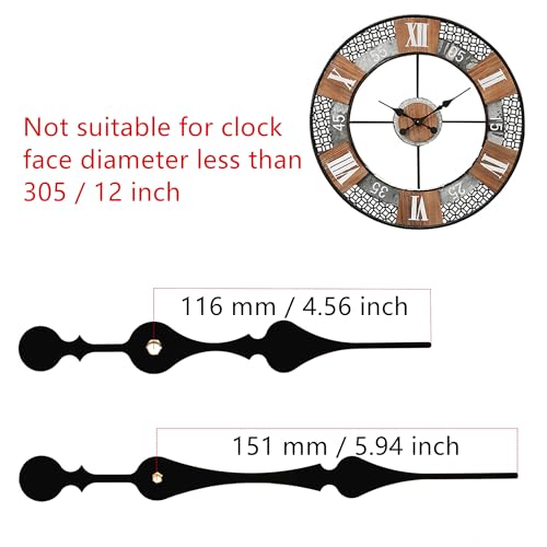 Youngtown 12888 Quartz Clock Mechanism Replacement 3/4" Shaft Clock Repairs - size: 3/4 inch total shaft length