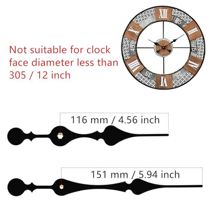 Youngtown 12888 Quartz Clock Mechanism Replacement 17/32" Shaft Clock Parts - size: 17/32 inch total shaft length