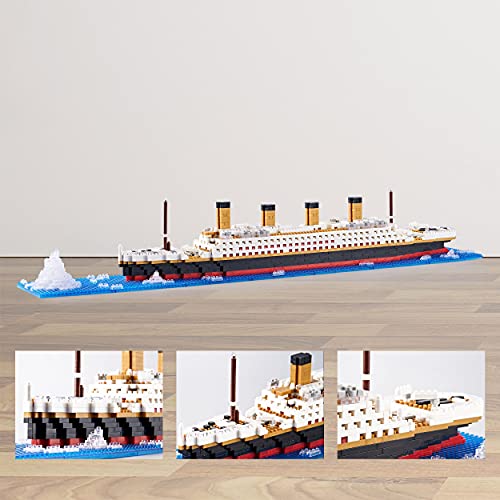 Titanic Micro Building Block Set Cruise Ship Micro Bricks Model Kit - color: Titanic