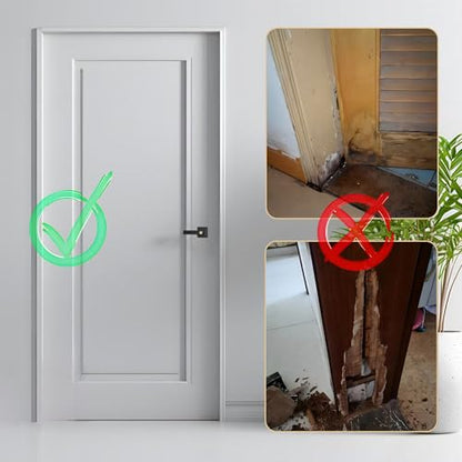 Door Jamb Frame Kit with Weatherstrip, Pine Wood, Primed, Pre-Installed Hinges, Handle Included, 81.65 in x 4.57in x 1.18 in (Left Handed) - color: Sliver Hardware-Left Handed