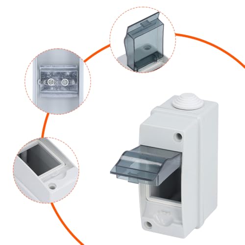 2 Way Breaker Box, IP65 Waterproof DIN Rail Enclosure