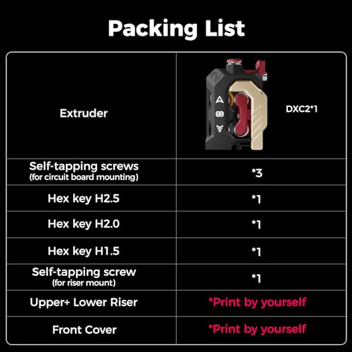 Creality DXC2 Extruder, Upgrade K2 Plus/K2/K2 Pro Extruder, Magnetic Snap-On 1s Quick Replace with DLC Filament Cutter, Official K2 Series Dual Gear Feeding Extrusion for Creality 3D Printers - style: K2 Series DXC Extruder
