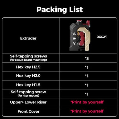 Creality DXC2 Extruder, Upgrade K2 Plus/K2/K2 Pro Extruder, Magnetic Snap-On 1s Quick Replace with DLC Filament Cutter, Official K2 Series Dual Gear Feeding Extrusion for Creality 3D Printers - style: K2 Series DXC Extruder