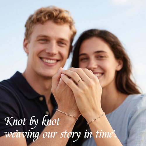 ABYST Permanent Bracelet Kit for Couples - DIY Forever Bracelets Making Set with Rose Gold Plated Chains - Romantic Infinity Jewelry for Anniversary (Rose Gold) - color: Rose Gold
