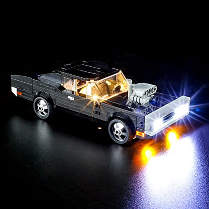 GEAMENT LED Light Kit Compatible with LEGO Fast & Furious 1970 Dodge Charger R/T - for Speed Champions 76912 Model Set (Model Set Not Included)