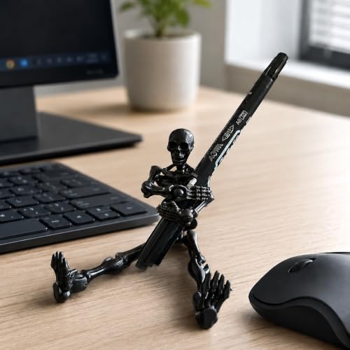 Fully Articulated Human Skeleton Action Figure, Black - color: Black