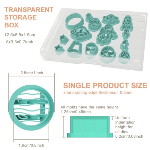 15Pcs Space Polymer Clay Cutters Cosmic Clay Earrings Cutters Astronauts Polymer Jewelry Cutter for Earrings Making Birthday Party DIY Supplies - style: Astronaut