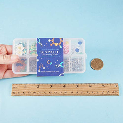SUNNYCLUE 1 Box DIY 16 Pairs Polymer Clay 3D Flower Stud Earrings Making Kits Flower Spacer Loose Beads Floral Spacer Charms with Earring Hooks and Blank Peg Ear Stud Adult Women, Instruction