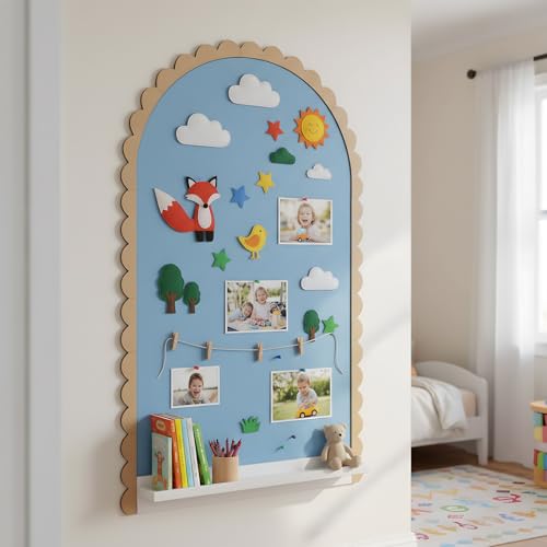 Novabright Unfinished Wood Arch Trim, 60 x 36 Inch, Scalloped - size: 60 x 36 Inch, style: Scalloped