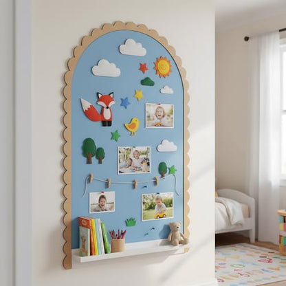 Novabright Unfinished Wood Arch Trim, 60 x 36 Inch, Scalloped - size: 60 x 36 Inch, style: Scalloped