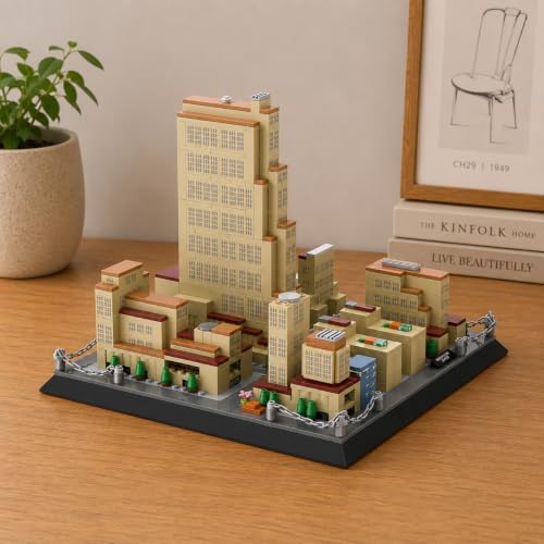 928Pcs Rockefeller Center New York Building Set World Landmark Architecture Model Collectible Toy for Kids and Adults - color: Rockefeller Center