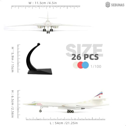 1:100 Scale TU-160 Boomber Quick Assembly Model Kit - color: 08.tu-160