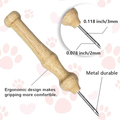 BEUNITONE 2Pcs Cute Cat Punch Needle Kit for Beginners, with Hoop-20x20cm - color: 03-Peeking Cat