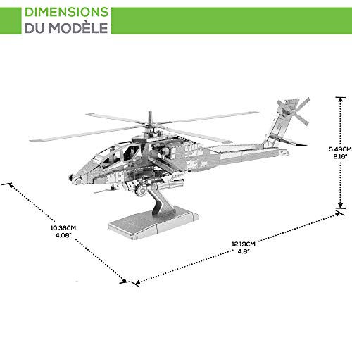 Fascinations Metal Earth AH-64 Apache 3D Metal Model Kit