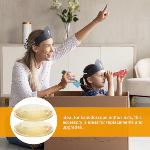 VOSAREA 6pcs Kaleidoscope Lens Kit Multifaceted Prism Lens Parts for Toy Making DIY Crafts Replacement and Upgrade for Homemade Kaleidoscope Projects 1.69 X 1.69 X 0.39 in