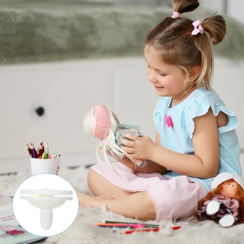 PATIKIL 45mm Doll Joints, 10 Set Plastic Removable Animal Joints Connector Engage Bolt for Bear Soft Limbs Making Head Joints DIY Crafts Accessories, White - size: 45mm