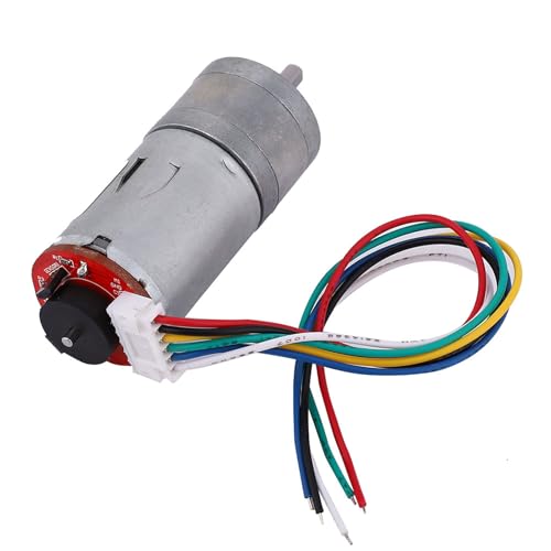 DIY Encoder Gear Motor with Mounting Bracket 65mm Wheel Kit, JGA25-371 Metal Gears DC12V for Smart Car Robot Printer Machinery Equipment (Speed 500) - size: Speed 500