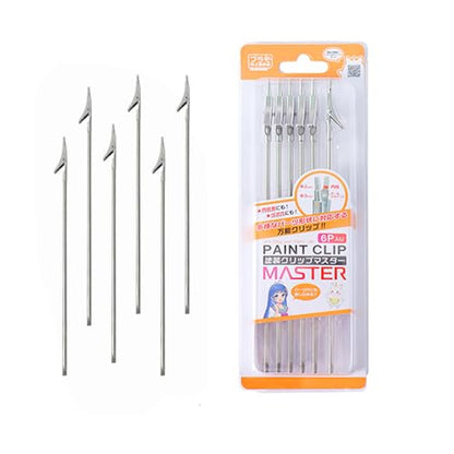 6PCS Stainless Steel Model Paint Clip with Non-Slip Design, Magnetic Accessories, and Semi-Permanent Durability for Enhanced Painting Efficiency (PMKJ034-6) - size: PMKJ034-6