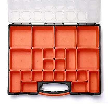 2PCS Multi-Purpose Toolbox, Professional Organizer with 22 Bin Compartments, Box Organizer for Hardware, Screws, Bolts, Nuts, Nails, Tools, Arts - size: 2 PCS Multi-Purpose Toolbox