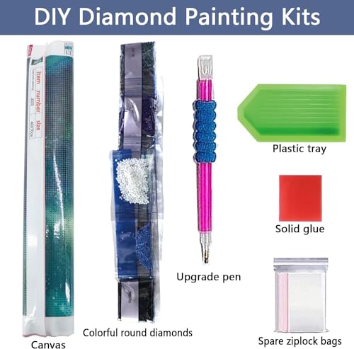 ijbnhd Sun and Moon Diamond Art Kits for Adults Round Full Drill 14x14inch - color: Sun and Moon, size: 14x14in(35x35cm)