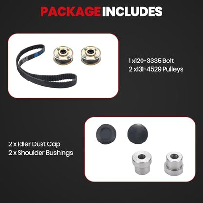 131-4529 Mower Idler Pulley Kit & 120-3335 Belt fits for Toro TimeMaster 30” Idler Pulley Kit,fits Model 20199,20200,20975, 20977.etc Mower