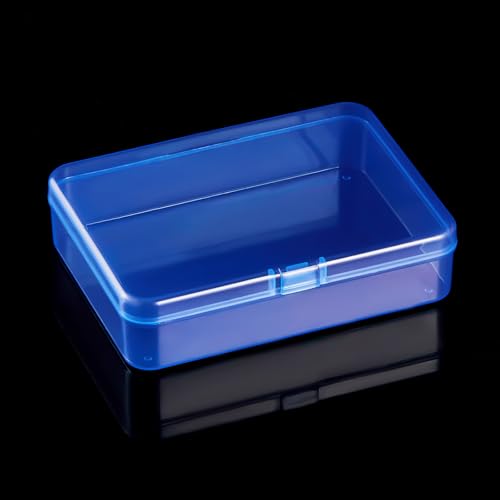 Goodma 8 Pieces Rectangular Plastic Storage Boxes, Blue, 4.5x3.3x1.1 inch - color: Blue, size: 4.5 x 3.3 x 1.1 in