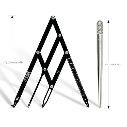 Eyebrow Ruler Compass Golden Ratio Stencil Flexible Arms Symmetrical Tool
