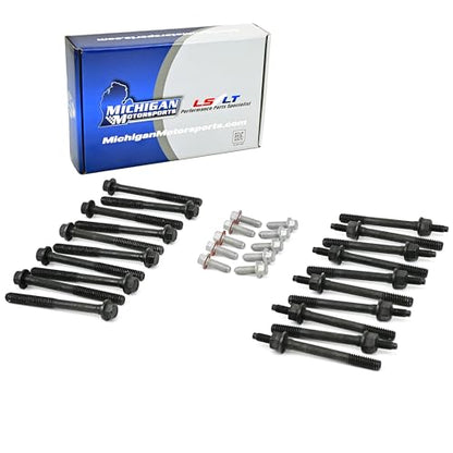 Michigan Motorsports LS Main Bolt & Stud Kit - Fits 1997-2013 LS Engines - 4.8L 5.3L 5.7L 6.0L 6.2L LS1 LS2 LS3 LQ4 LM7 LC9 LR4 L96 L76 - Durable Factory Replacement