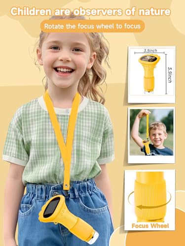 Acoath Microscope for Kids, 1000X Handheld Digital Miniscope with 2.0" Screen, Portable Pocket Microscope Education Toys Birthday Gifts for Age 3 4 5 6 7 8 9 10 Girls Boys - color: Yellow