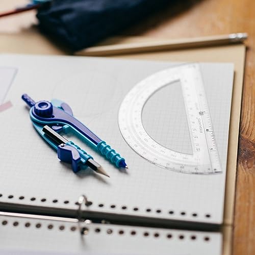 Fiskars 2-Piece Plastic Compass & Protractor Set, Color May Vary
