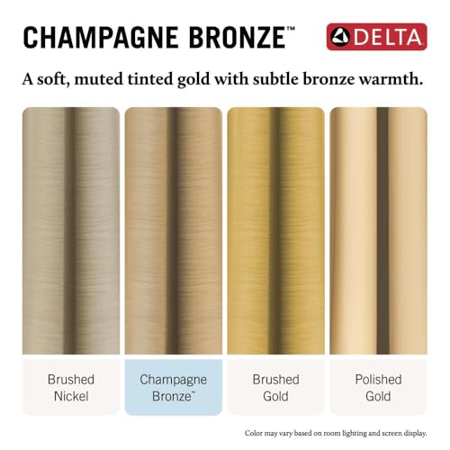 Delta Saylor 14 Series Single-Function Valve Trim Kit, Brushed Gold Handle Set for Shower Faucet System, Champagne Bronze T14035-CZ (Valve Not Included) - color: Champagne Bronze